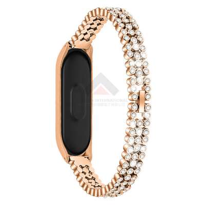 For Xiaomi Mi Band 4 Stainless Steel Diamond Watch Band For Women