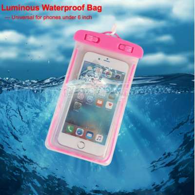 Luminous Waterproof Phone Bag For Mobile Phone Under 6 inch