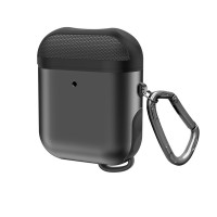 Rugged Heavy Duty Double Shockproof Protection 2 IN 1 Aluminum Alloy Metal + Silicone Case For AirPods 1 2