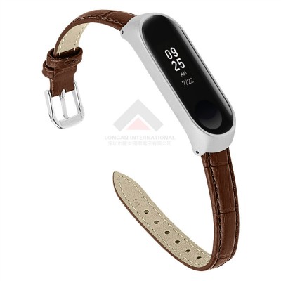 Replacement Leather Wristband Strap For Xiaomi Miband 3 Mi Band 4